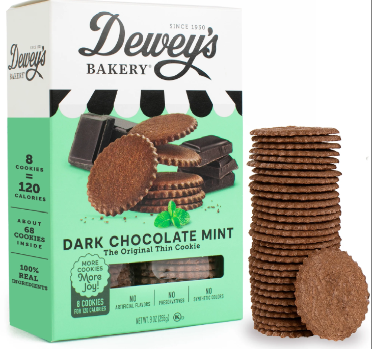 Dewey's Dark Chocolate Mint Cookie Thins 